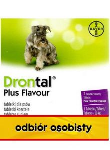 Bayer Drontal Plus Flavour dla psów 2tabl. - środek przeciwpasożytniczy