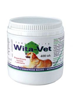 Wita-Vet - prawidłowy rozwój i zdrowie dla psów <25kg 1g 400tabl