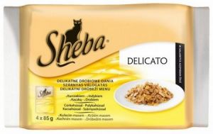 Sheba Delicato Drób Galaretka 4x85g  3+1 gratis