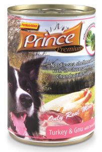 Prince Premium Dog Indyk, gnu, brokuły puszka 400g