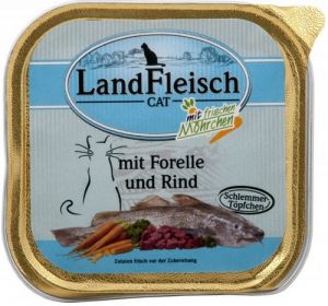 LandFleisch Cat Pstrąg z wołowiną tacka 100g