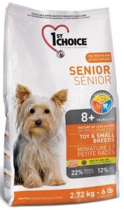 1st Choice Senior Dog Mature or Less Active Toy & Small Breeds 2,72kg
