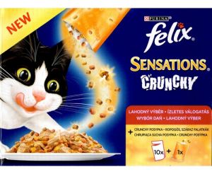 Felix Sensations Crunchy Mięso 10x100g+40g