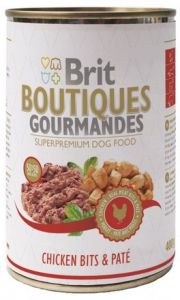 Brit Boutiques Gourmandes Chicken Bits & Paté - Kurczak z pasztetem 400g