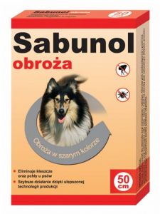 DermaPharm Sabunol Obroża przeciw pchłom dla psa szara 50cm