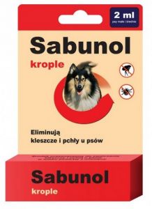 DermaPharm Sabunol Krople przeciw pchłom i kleszczom dla psa 2ml