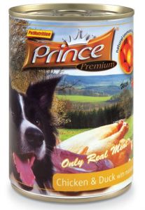 Prince Premium Dog Kurczak, kaczka, mandarynka puszka 400g