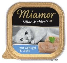Miamor Milde Mahlzeit Drób + Łosoś tacka 100g