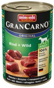 Animonda GranCarno Adult Rind Wild Wołowina + Dziczyzna 400g