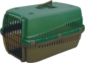 Transporter dla psa  54x38x33cm (M) zielony z metalową kratką