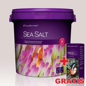 Aquaforest Sea Salt 22kg + Fish V 50ml GRATIS