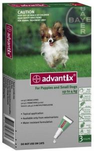 Advantix Spot-On dla psa do 4kg - roztwór przeciwko pchłom i kleszczom - 1 pipeta w opakowaniu