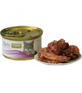 Brit Care Cat Tuna & Salmon - Tuńczyk i Łosoś puszka 80g