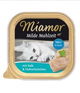 Miamor Milde Mahlzeit Kitten Cielęcina + Kurczak tacka 100g