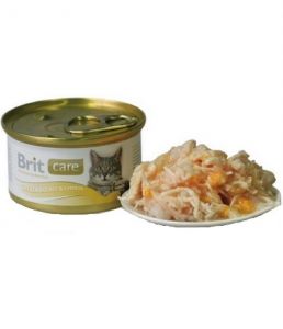 Brit Care Cat Chicken Breasts & Cheese - Pierś Kurczaka i Ser puszka 80g