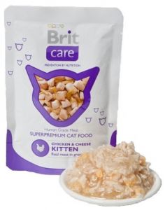 Brit Care Cat Pouch Chicken & Cheese Kitten - Kurczak i Ser saszetka 80g