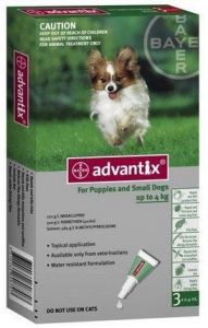 Advantix Spot-On dla psa do 4kg - roztwór przeciwko pchłom i kleszczom - 4 pipety w opakowaniu